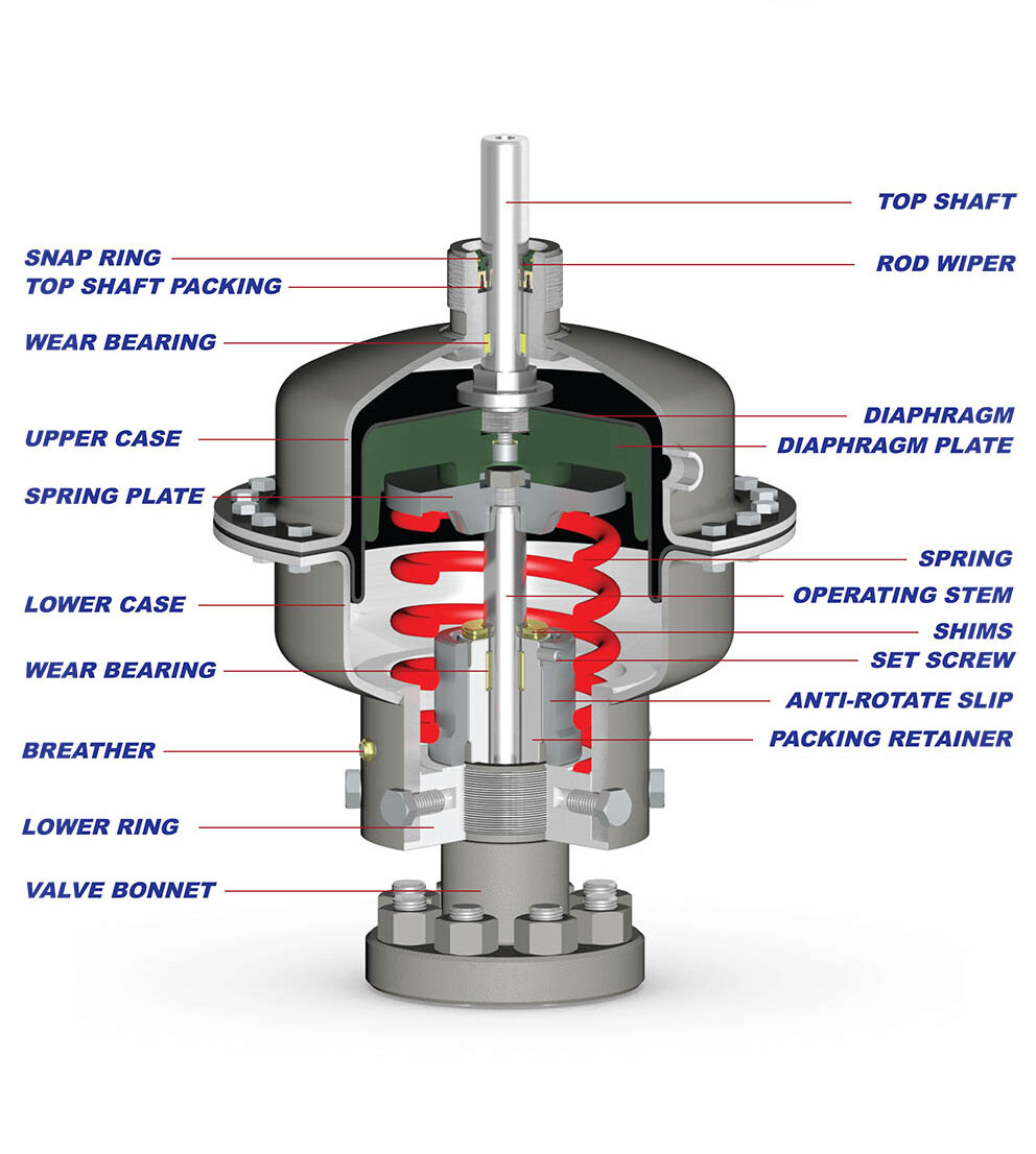 Diaphragm Pneumatic Actuator Cutaway Diagram